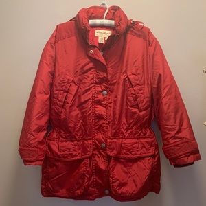 Eddie Bauer Cranberry Goosedown Puff Jacket
